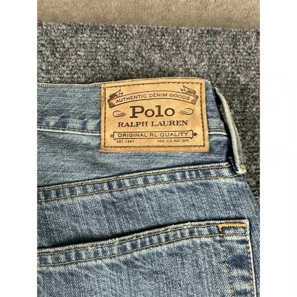 Polo Ralph Lauren The Varick Slim Straight 1967 Jeans 34 X 32 Medium Wash Blue